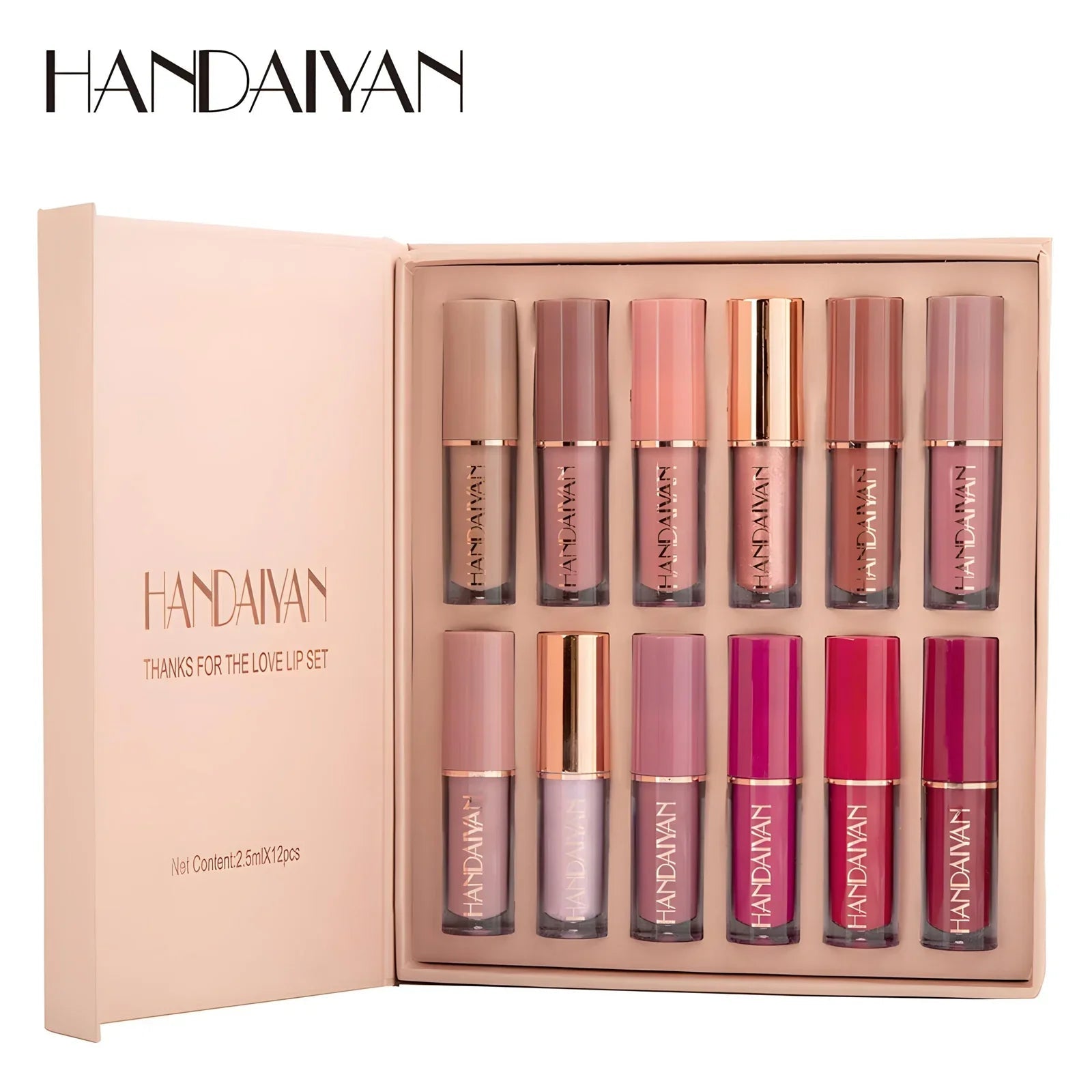 Handaiyan 12-Piece Matte Liquid Lipstick Set – Long Lasting & Waterproof 💄