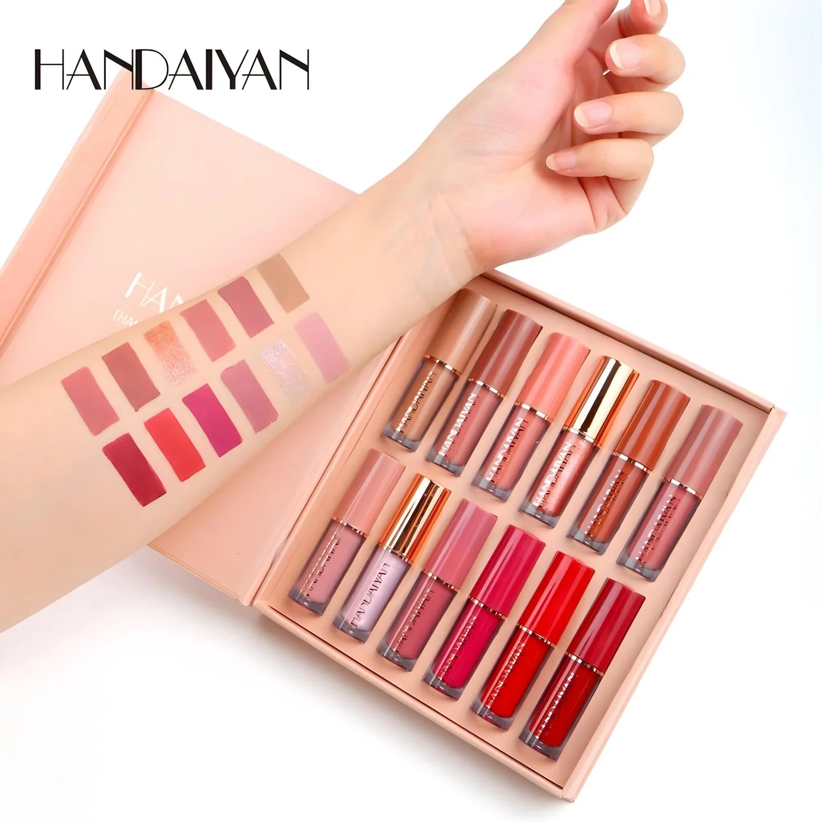 Handaiyan 12-Piece Matte Liquid Lipstick Set – Long Lasting & Waterproof 💄