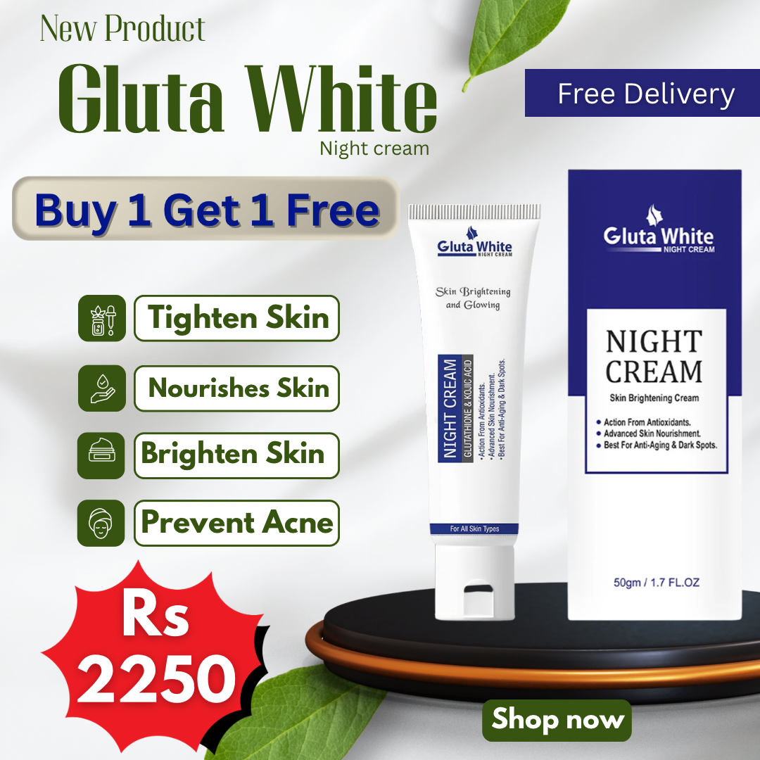 🌙 Gluta White Night Cream(Buy 1 get 1 free)in just 2250