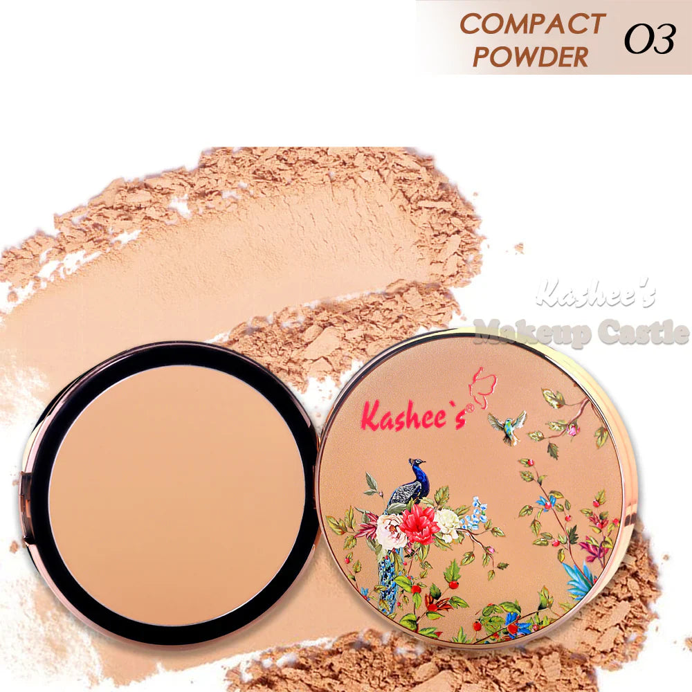 Kashe's Flawless Face Bundle - Includes Foundation, Compact powder & Beauty Blender