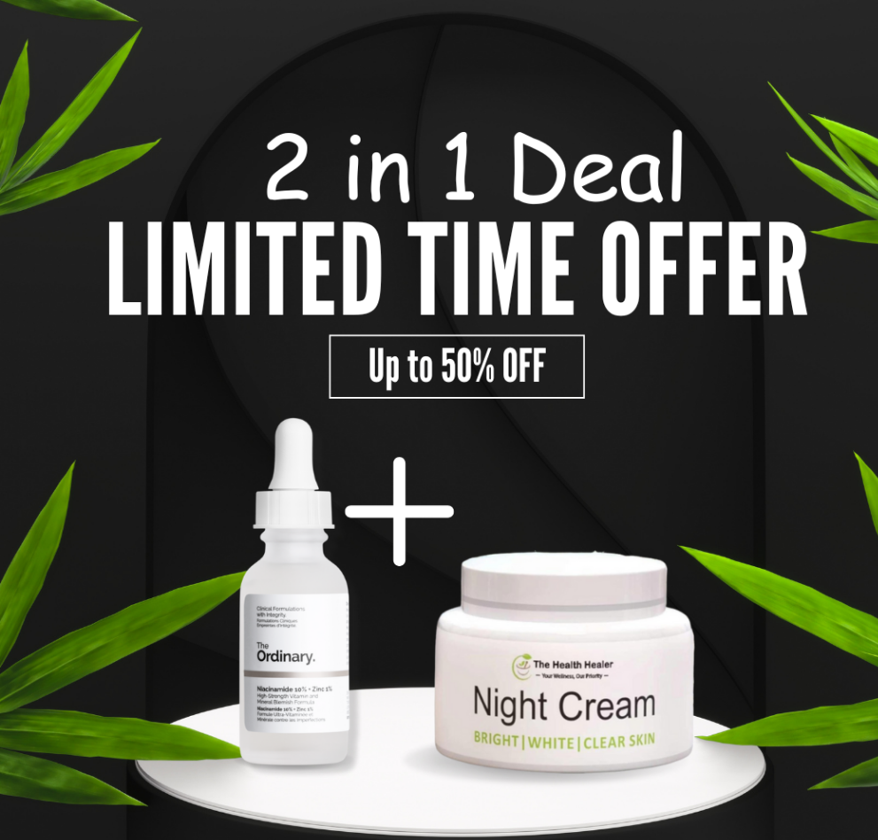 The Ordinary Niacinamide serum + The health healer night cream