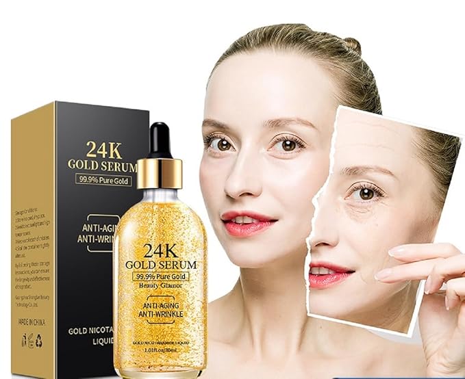 24K Gold Anti-Aging Serum – Pure Gold Glow & Wrinkle Control ✨